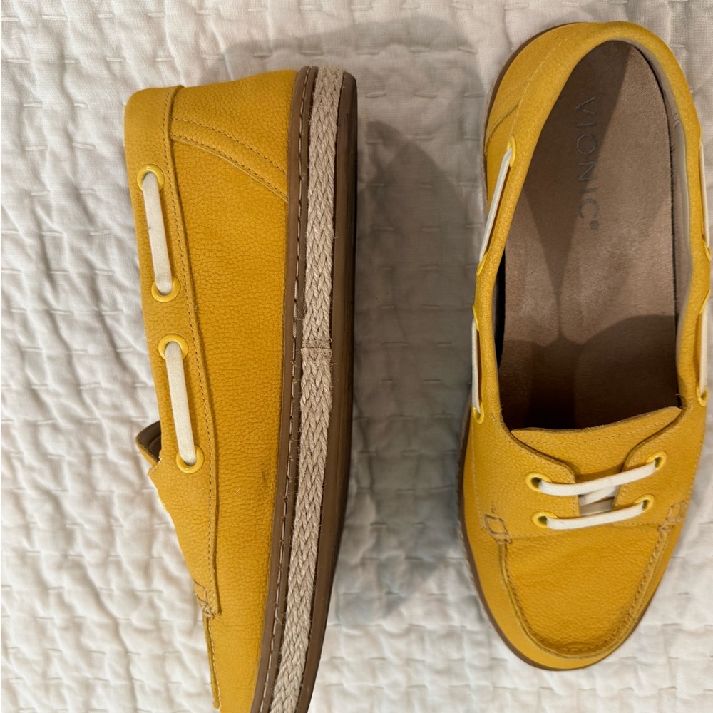 Vionic Women's Mustard Yellow Boat Shoes - Picture 3 of 5